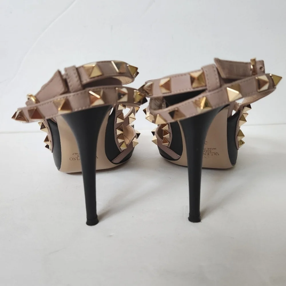 Valentino Rockstud Leather Slings shoes Size 7 - Picture 6 of 9
